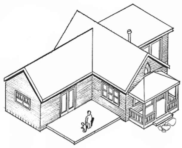 2 Story Universal Cottage. Country House Plans